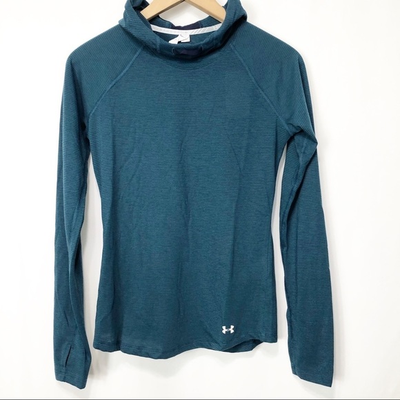 NWT-Under Armour Blue Fitted Performance Hood SM - Picture 3 of 8